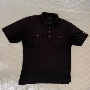 Black AUR black men’s golf shirt